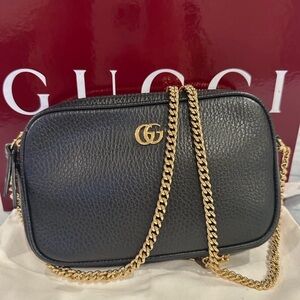 Gucci Black Leather Crossbody Bag